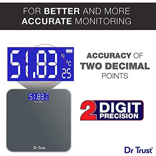 Dr Trust Electronic Platinum Rechargeable Digital Personal Weighing ...