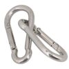 Viva Fitness M8x80mm 304 Stainless Steel Spring Snap Hook Carabiner (Silver) - Pack of 2 - Image 3